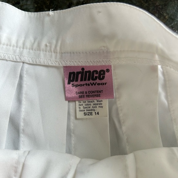 Prince White Pleated Tennis Skirt. Side buttons. Tennis prep. Pickleball. Preppy - Picture 8 of 9